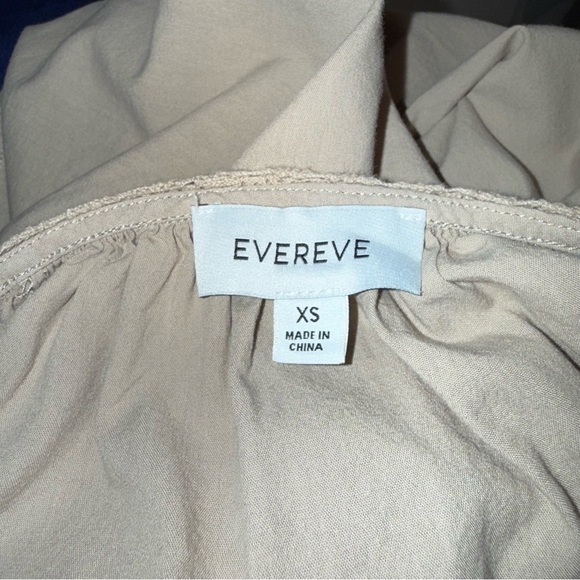 Anthropologie Evereve Ellie Poplin Blouse Beige Tan Size XS - Picture 4 of 5